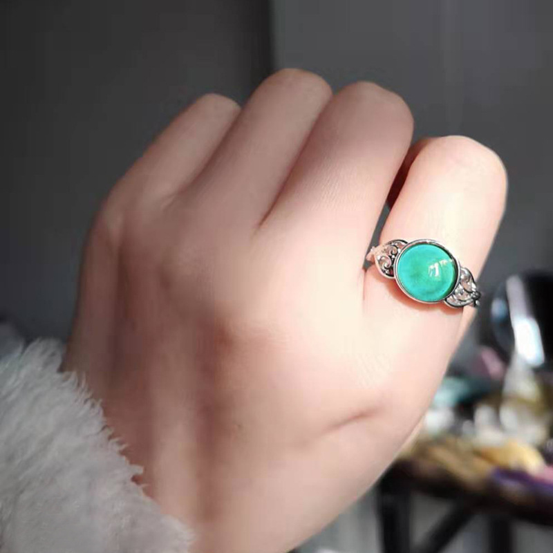 Hot Selling 925 silver mix size mood ring changes color to your temperature reveal your inner emotion finger rings jewelry bulk