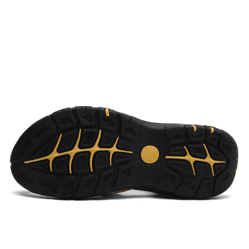 Fashionable Genuine Leather Men's Sandals  Perfect Fit for Larger Feet (Size Range 38-47)