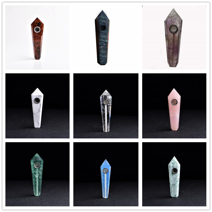 90g Natural Quartz Clear crystal smoking pipe tobacco pipe point wand cigarette Beautiful