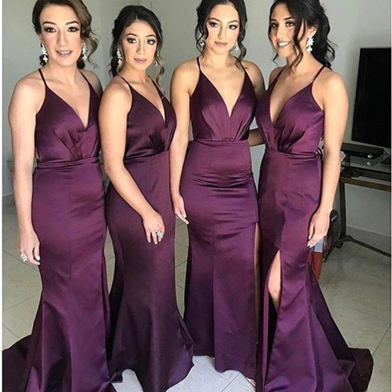 2020 New Sexy Bridesmaid Dresses Mermaid Sleeveless Spaghetti Strap Satin Plus Size Maid of Honor Wedding Guest Evening Gowns Cheap BM0939
2020 New Sexy Bridesmaid Dresses Mermaid Sleeveless Spaghetti Strap Satin Plus Size Maid of Honor Wedding Guest Evening Gowns Cheap BM0939
