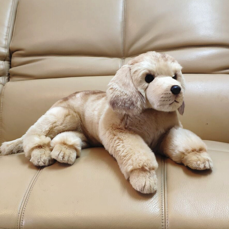 Quality Simulation Animal Golden Retriever Dog Plush Toy Stuffed Soft Prey dog Pet Doll 50X23cm DY50118