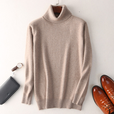 Turtleneck Cashmere Sweater Men 2019 Autumn winter sueter hombre clothes Classic Knitwear Robe Pull Homme Pullover Men sweaters CJ191206