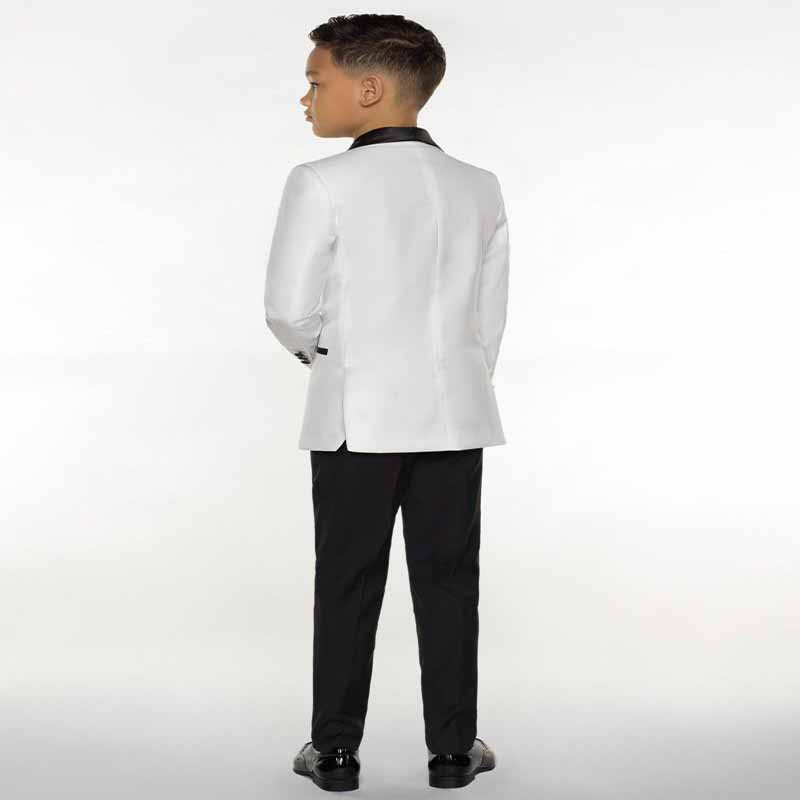 Boys Tuxedo Boys Dinner Suits Boys Formal Suits Tuxedo for Kids Tuxedo Formal Occasion White And Black Suits For Little Men Three Pieces