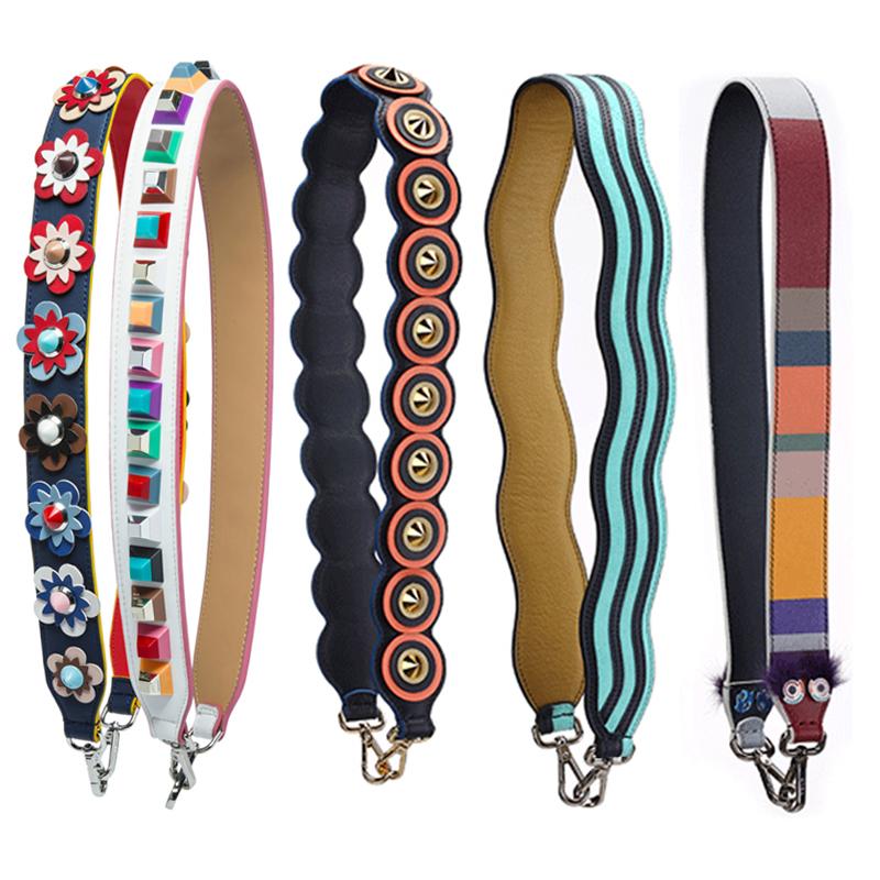 Bag Fashion Parts Come Genuine Leather Strap You Bag Accessory Silver Gold Buckle Shoulder Straps for Bags
