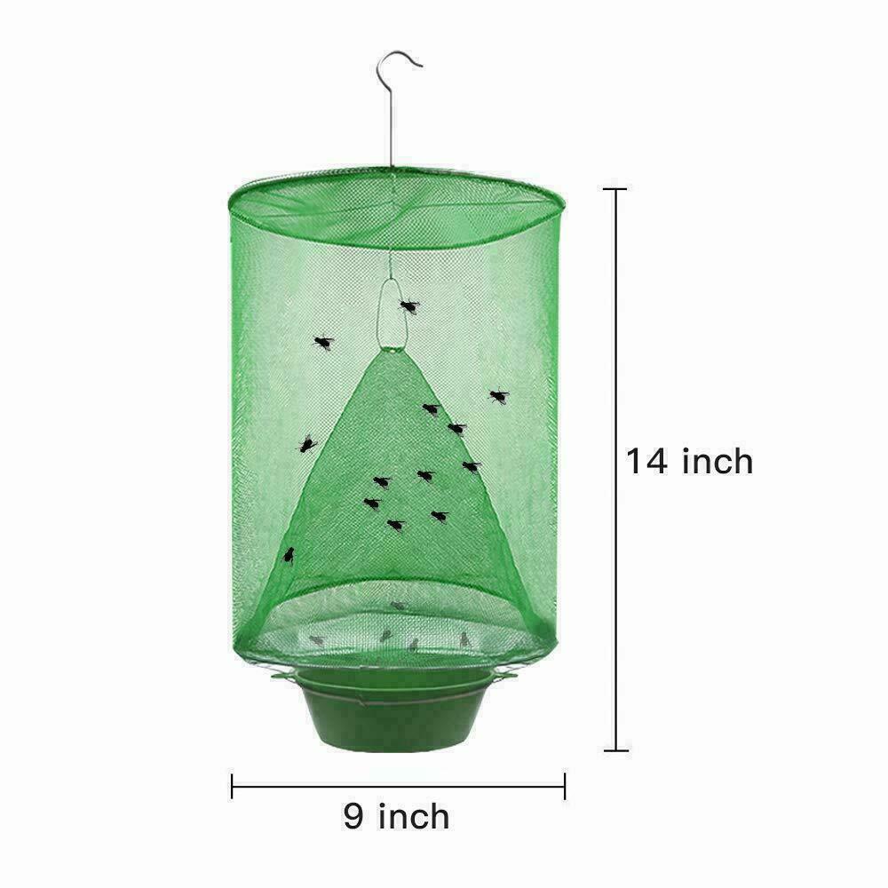 DHL The Ranch Fly Trapper Reusable Pest Bug Reusable Hanging Fly Catcher Killer Cage Mosquito Zapper Cage Net Trap5369695
