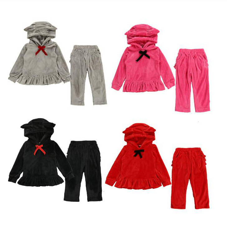 Baby Girls Clothes Kids Velvet Tracksuit Outfits Girl Fleece Sweatshirts Pants Trousers Sets Bow Children Ruffle Clothing Set Candy D6260
Baby Girls Clothes Kids Velvet Tracksuit Outfits Girl Fleece Sweatshirts Pants Trousers Sets Bow Children Ruffle Clothing Set Candy D6260