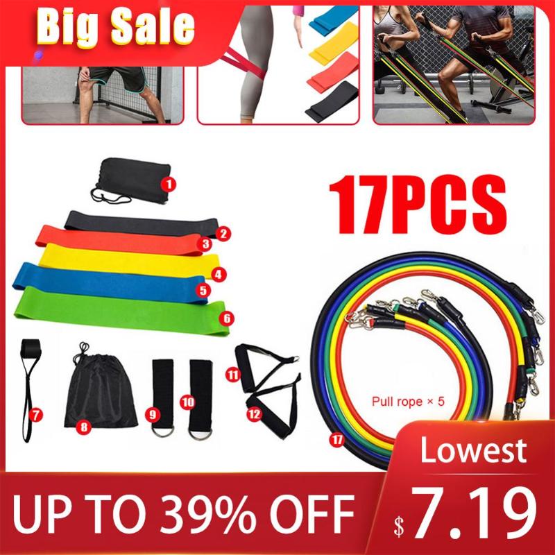 17Pcs Multi-Function Elastique Sport Musculation Yoga Pull Rope Resistance Bands Fitness Training Belt Elastic Exercise Crossfit
17Pcs Multi-Function Elastique Sport Musculation Yoga Pull Rope Resistance Bands Fitness Training Belt Elastic Exercise Crossfit