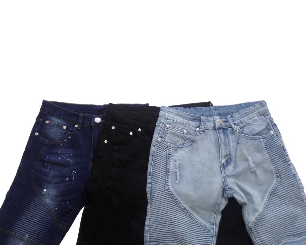 2016 Men Skinny Jeans Men Runway Slim Racer Biker Jeans Strech Hiphop Jeans For Men Y2036 CJ191210