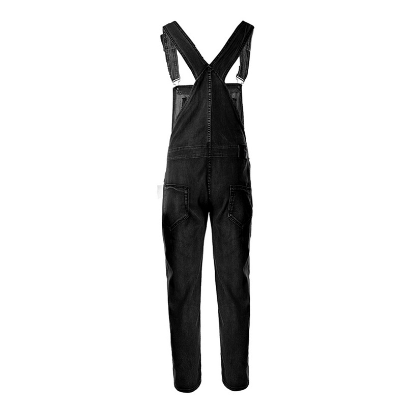 Fashion Men Ripped Jeans Jumpsuits Street Distressed Hole Denim Overalls For Man Pants Jeans Size M-XXL