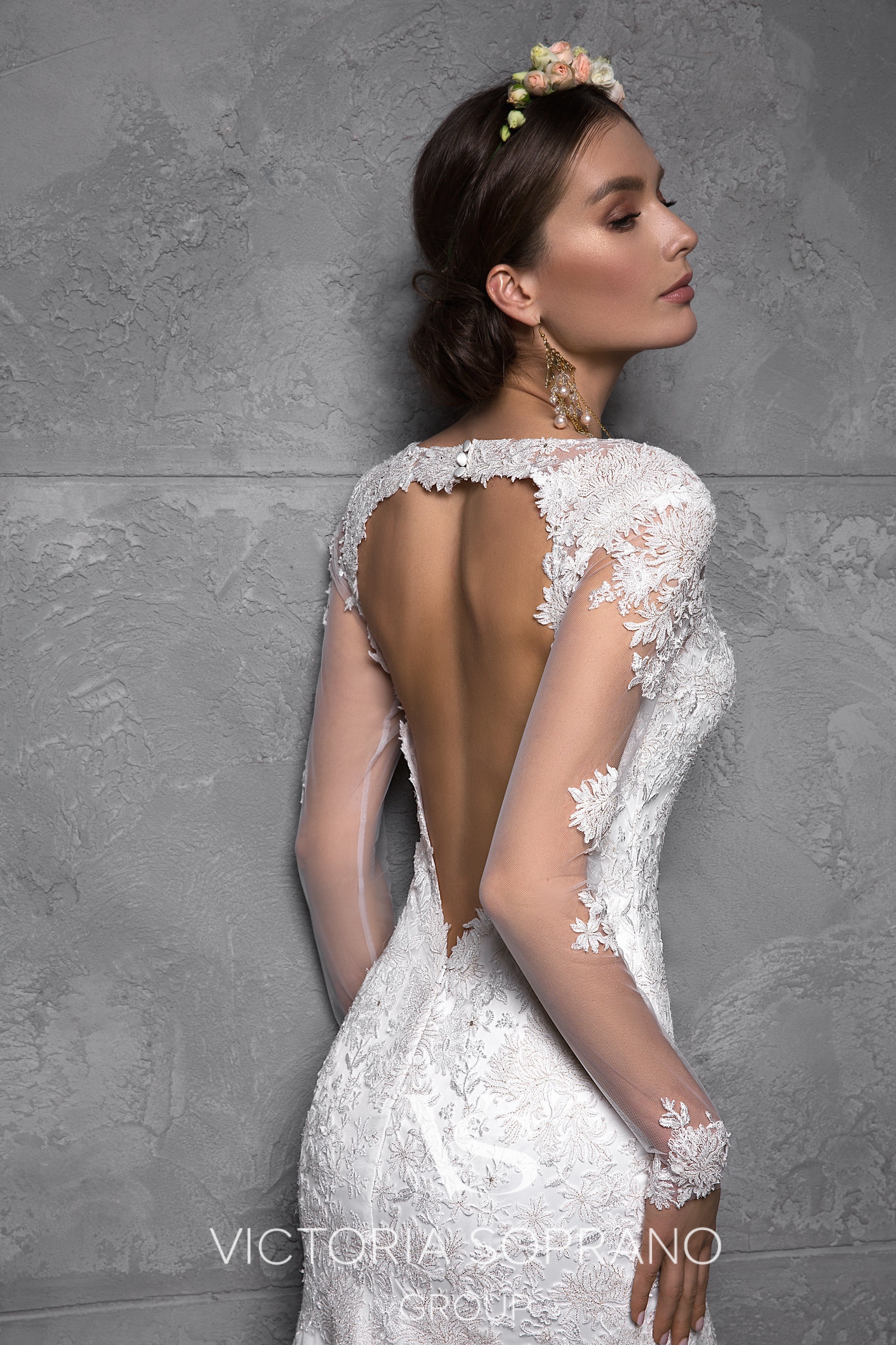 New Mermaid Wedding Dresses With Detachable Train Jewel Neck Long Sleeve Lace Bridal Gowns Plus Size Applique Sweep Train Wedding Dress