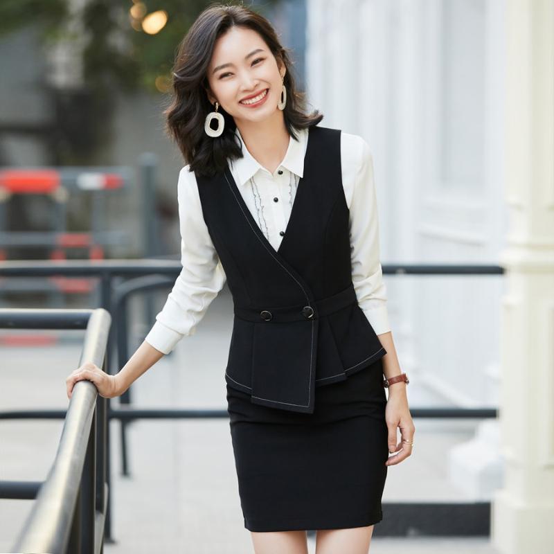 Ladies Black Waistcoat Women Business Suits With Skirt and Vest Sets Attendants Beauty Salon Office Uniform Styles, Vest only
Ladies Black Waistcoat Women Business Suits With Skirt and Vest Sets Attendants Beauty Salon Office Uniform Styles, Vest only