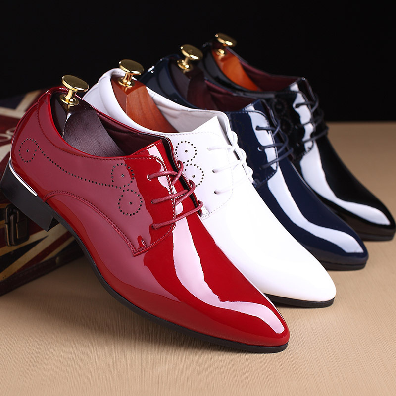 Plus Size 38-48 Men's Dress Shoes Patent Leather Luxury Fashion Groom Wedding Party Shoes Men Oxford Derby Shoes, Blue
Plus Size 38-48 Men's Dress Shoes Patent Leather Luxury Fashion Groom Wedding Party Shoes Men Oxford Derby Shoes, Blue