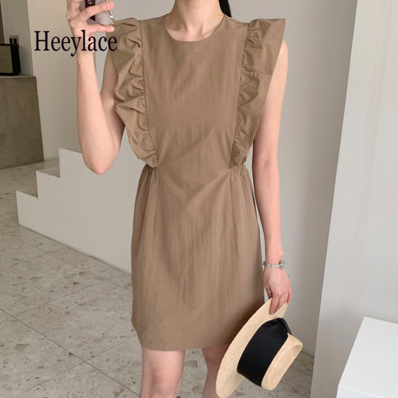Women Dress Ruffle Short Sleeve O Neck Korean Chic Elegant Vestidos 2020 Summer Solid Stretch Waist A-line Dresses Vestidos, Black
Women Dress Ruffle Short Sleeve O Neck Korean Chic Elegant Vestidos 2020 Summer Solid Stretch Waist A-line Dresses Vestidos, Black