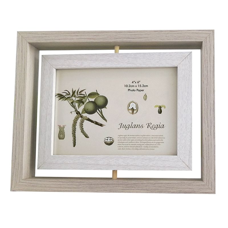 Creative Rotating Wood Photo Frame Nordic Style Pictures Poster Painting Frames Tabletop Home Decoration