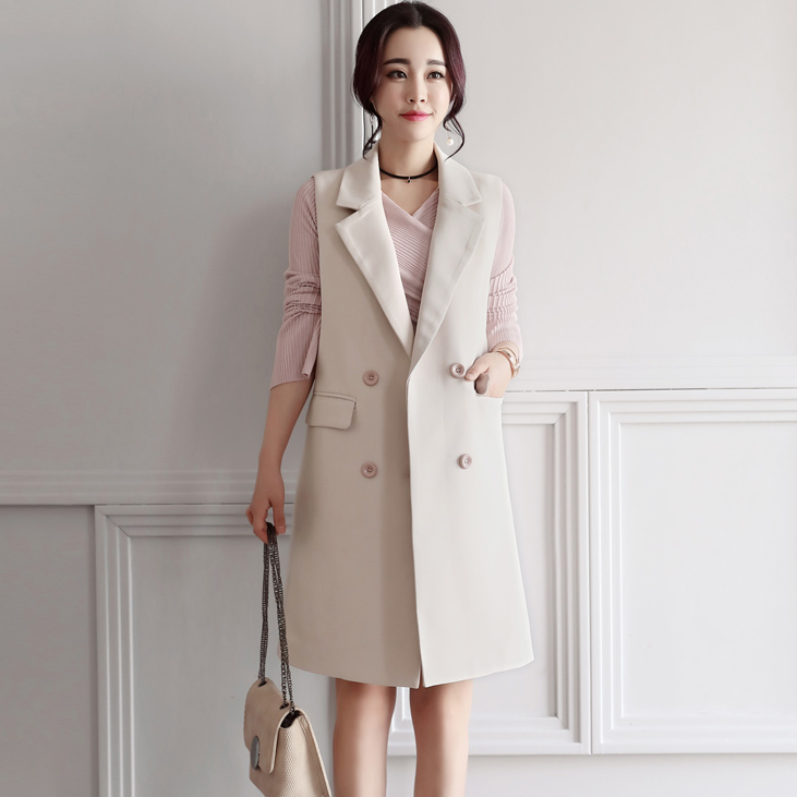 Elegant Office Long Vest Women Spring Autumn Cardigan Suit Blazer Vest Jacket Female Sleeveless Waistcoat Chaleco Mujer AQ728, Black
Elegant Office Long Vest Women Spring Autumn Cardigan Suit Blazer Vest Jacket Female Sleeveless Waistcoat Chaleco Mujer AQ728, Black