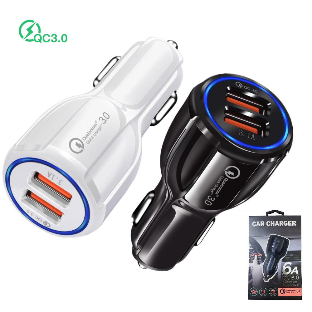 18W USB car charger dual port QC3.0 fast charge Adapter universal 12V 3.1A mobile Cell Phone charger for iPhone Samsung LG
18W USB car charger dual port QC3.0 fast charge Adapter universal 12V 3.1A mobile Cell Phone charger for iPhone Samsung LG
