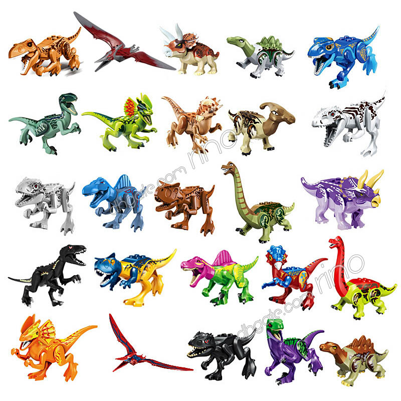 Dinosaur building blocks toys 47 styles children puzzle assembly block small particle building toy OPP bag