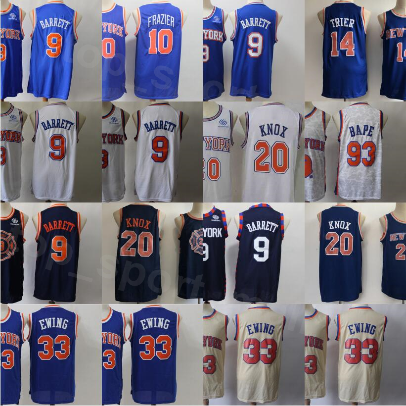 Basketball Men RJ Barrett Jersey 9 Allonzo Trier 14 Kevin Knox 20 Walt Frazier 10 Patrick Ewing 33 Stithched Navy Blue White Beige, 33 blue
Basketball Men RJ Barrett Jersey 9 Allonzo Trier 14 Kevin Knox 20 Walt Frazier 10 Patrick Ewing 33 Stithched Navy Blue White Beige, 33 blue