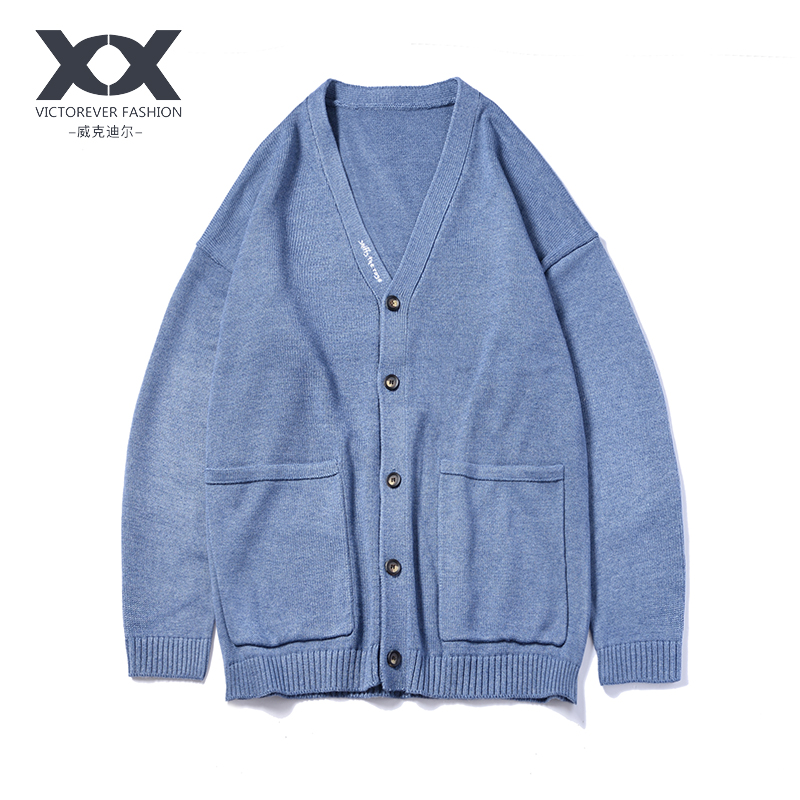Japanese retro knit cardigan men's embroidery loose off shoulder patch casual sweater coat men's autumn, Black
Japanese retro knit cardigan men's embroidery loose off shoulder patch casual sweater coat men's autumn, Black