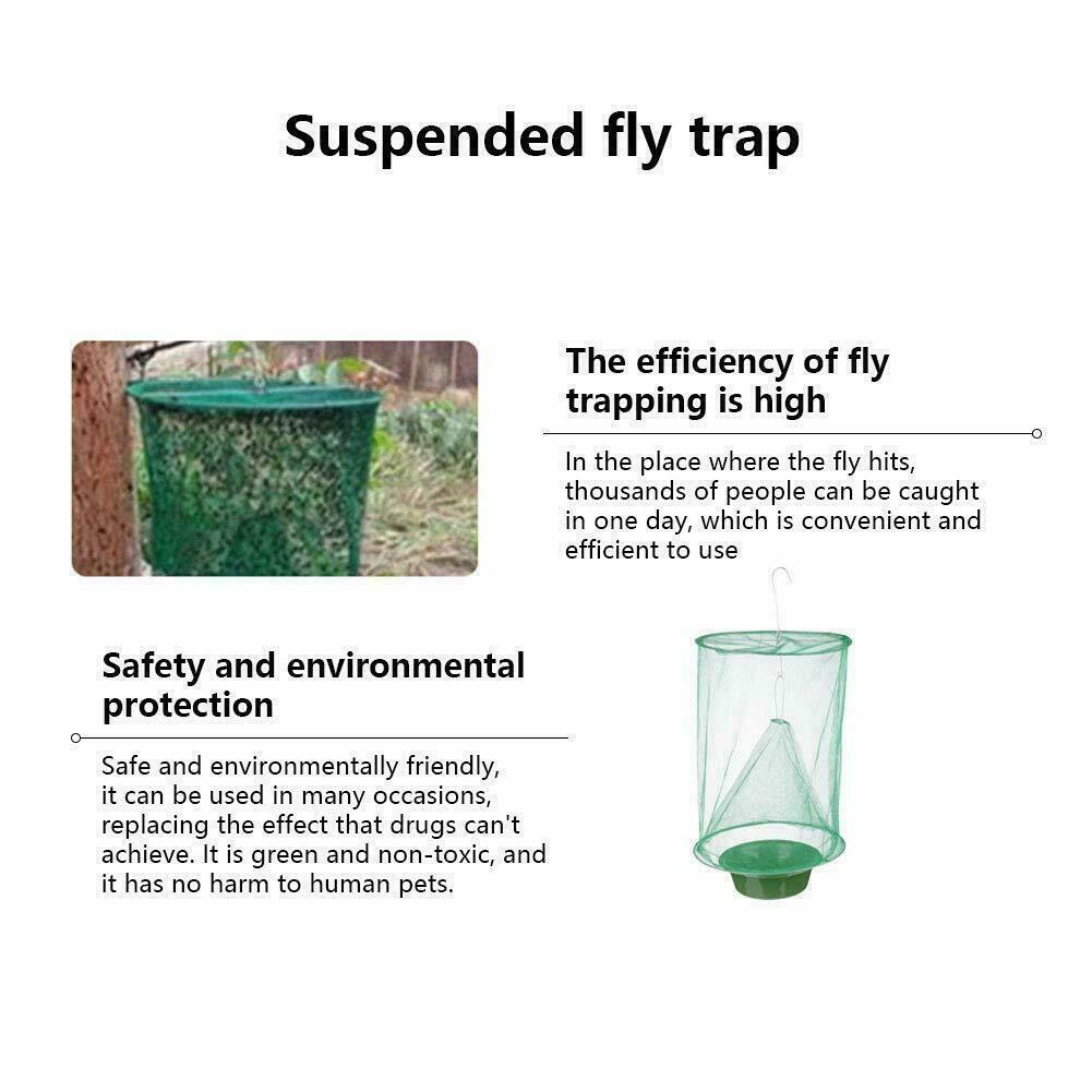 DHL The Ranch Fly Trapper Reusable Pest Bug Reusable Hanging Fly Catcher Killer Cage Mosquito Zapper Cage Net Trap5369695