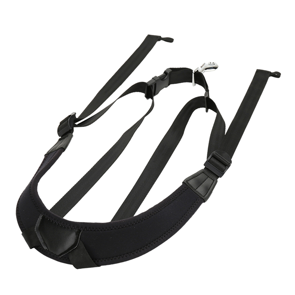 Adjustable Saxophone Sax Cotton Padded Neck Strap With Hook Clasp