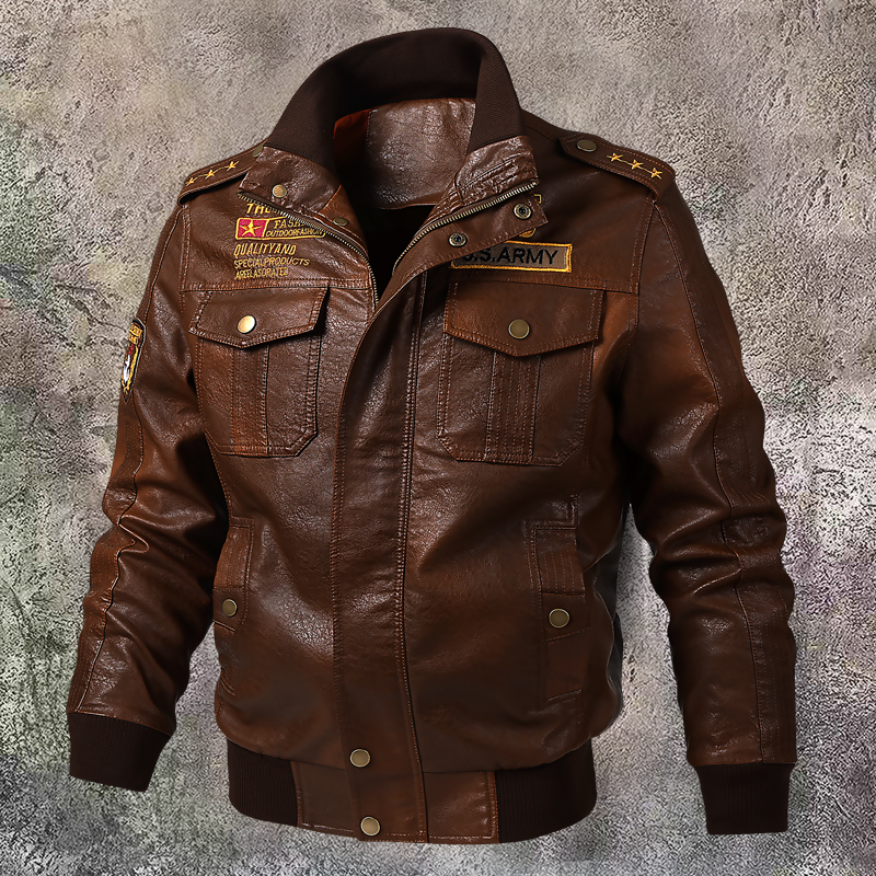 Wholesale leather men's new autumn and winter thin section collar middle-aged PU leather jacket Slim handsome coat, Black
Wholesale leather men's new autumn and winter thin section collar middle-aged PU leather jacket Slim handsome coat, Black