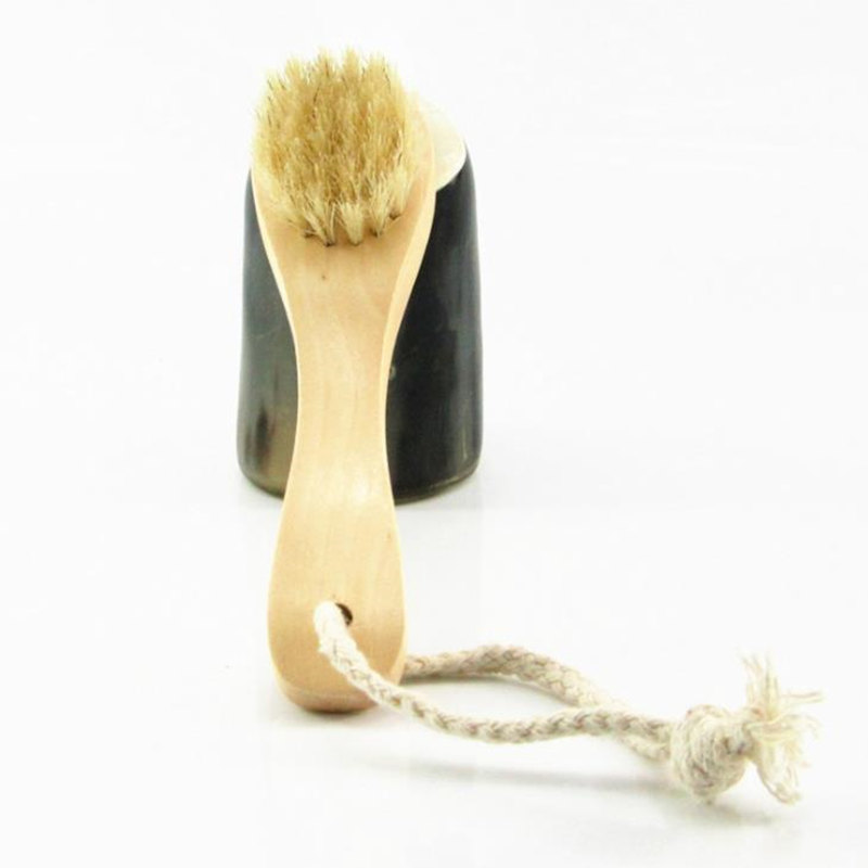 Wood Face Brush Nature Soft Bristles Facial Cleansing Massage Face Care clean Brush F1842