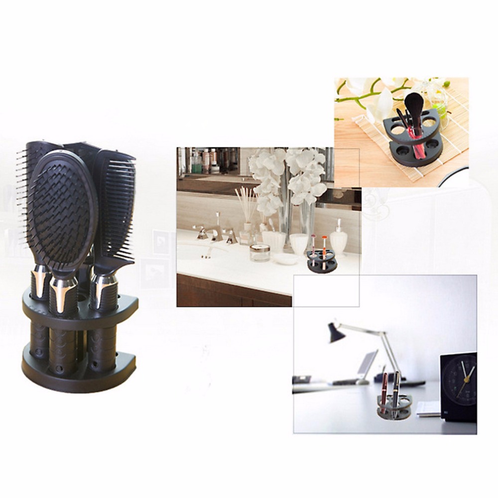 High Quality Plastic Salon Hair Comb And Mirror Set Hair Brush Massage Comb Mirror Holder Hairbrush Styling Tools