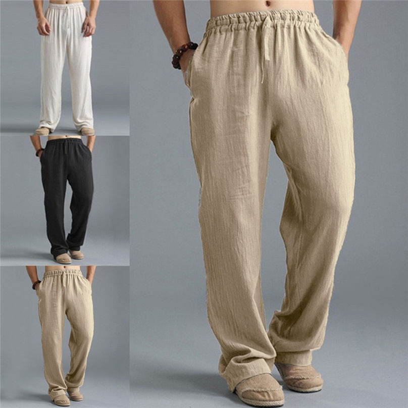 2019 Men's Trousers Linen Style Loose Casual Breathable Outdoor Summer Solid Sports wear Running Pants Men's pant trousers #3A01, Black
2019 Men's Trousers Linen Style Loose Casual Breathable Outdoor Summer Solid Sports wear Running Pants Men's pant trousers #3A01, Black