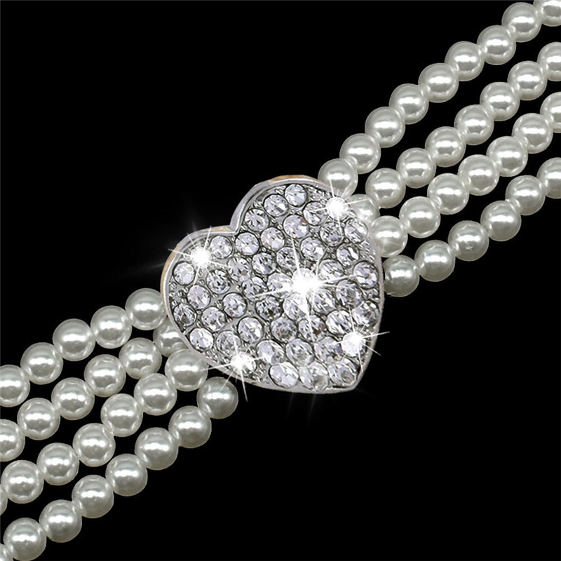 Bling Rhinestone Puppy Cat Collars Adjustable Heart Kitten Collar for Small Medium Dogs Cats Chihuahua Pug Yorkshire Pet Jewelry
