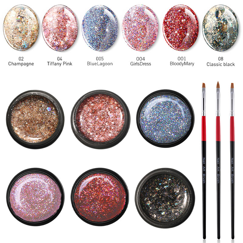 Beauty Glitter Nail Art Gel Polish Set Soak Off Semi Permanent Sequins Led Nail Varnish Shiny UV Gel Lacquer Kits
Beauty Glitter Nail Art Gel Polish Set Soak Off Semi Permanent Sequins Led Nail Varnish Shiny UV Gel Lacquer Kits