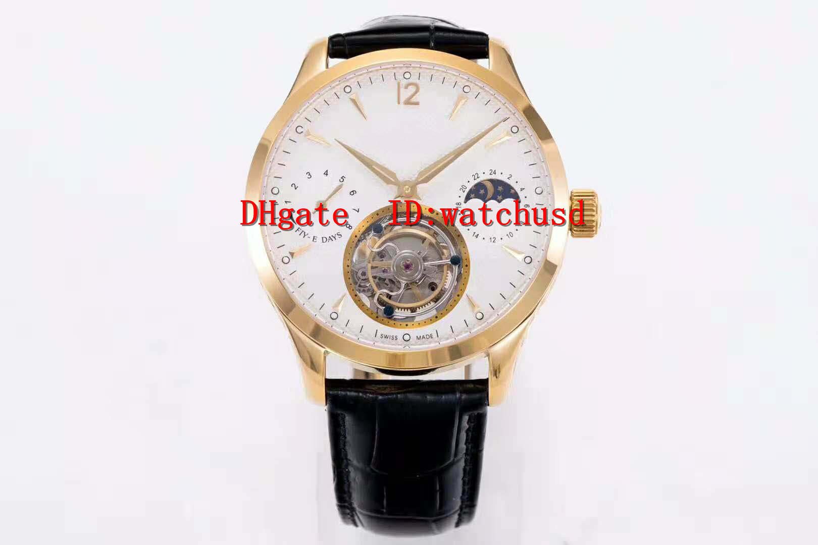 Hot Sale MASTER Wristwatches Tourbillon Luxury Watch 24H Moon phase Sapphire 18k Yellow Gold Watch 5525 Hand-winding Transparent case back
Hot Sale MASTER Wristwatches Tourbillon Luxury Watch 24H Moon phase Sapphire 18k Yellow Gold Watch 5525 Hand-winding Transparent case back