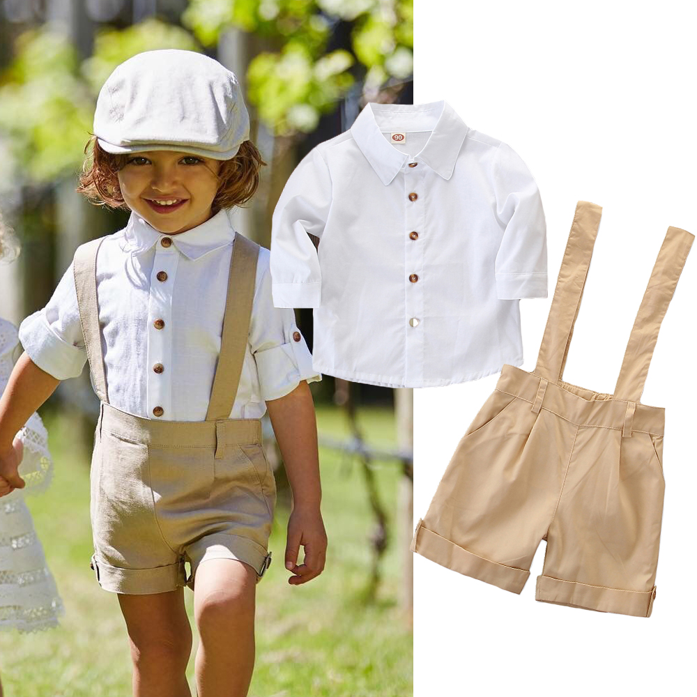 Toddler Boys Clothing Set Baby Suit Long Sleeve Shirt Overalls Shorts Children Kids Clothes Formal Wedding Party Costume 1-5Y, As the picture
Toddler Boys Clothing Set Baby Suit Long Sleeve Shirt Overalls Shorts Children Kids Clothes Formal Wedding Party Costume 1-5Y, As the picture