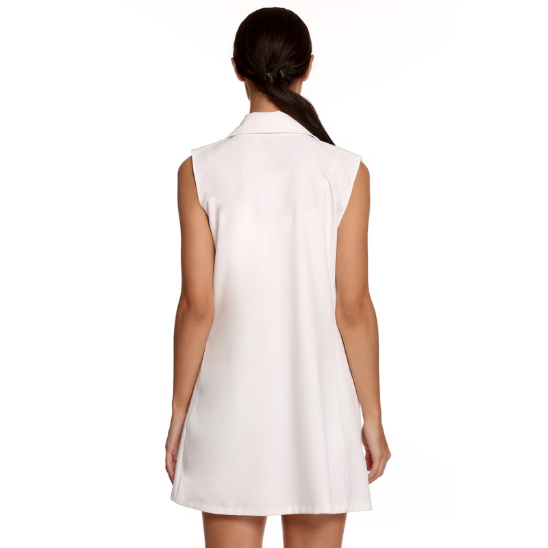 2019 Fashion Sleeveless Turn Down Collar Vest For Womem Slim Elegant Long Vest Cardigan Commuter Casual Blazer Women's