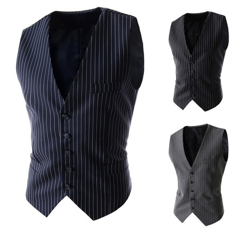 Zogaa New Arrival Vests For Men Slim Fit Mens Suit Vest Male Waistcoat Business Slim Fit Vest Solid Color Sleeveless Colete