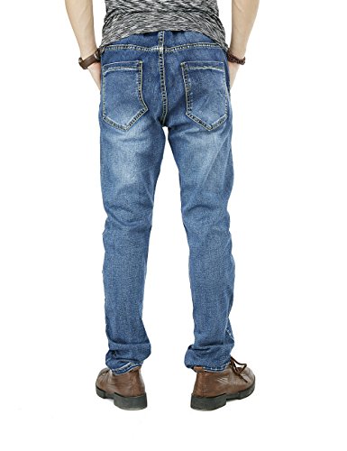 PY BIGG Mens Jeans Regular Fit Big Tall Jogger Pants Stretch Casual Workwear Elastic Waist Plus Size