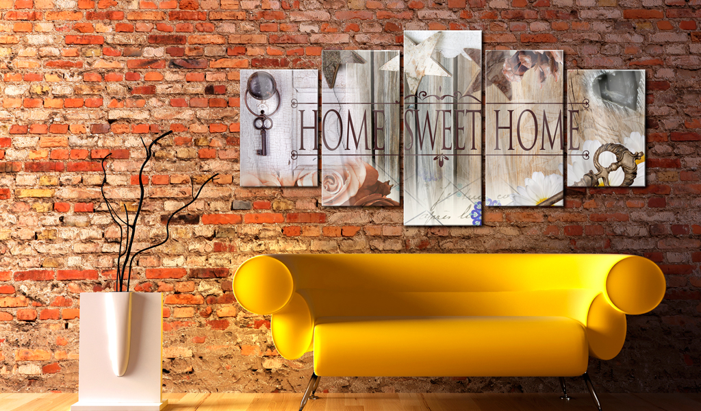 Home Sweet Home Art Unframed Print Canvas Wall Painting Picture Mural Home Christmas Decor ( No Frame )