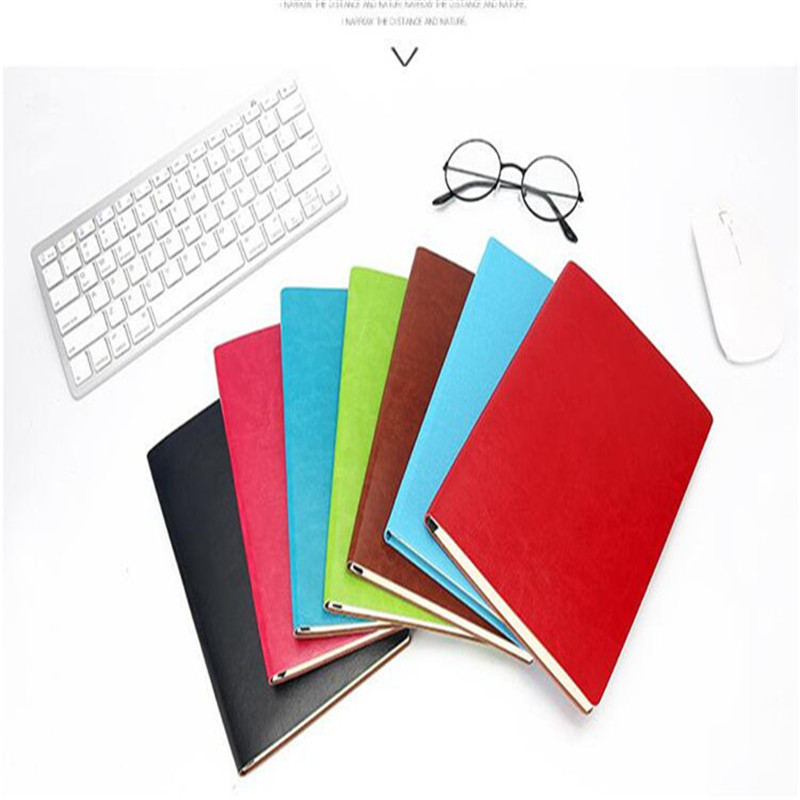 PU Leather Colorful Writing Notebook Diary Notepad Travel Journal Office Students Stationery 100 Sheets 200 Pages