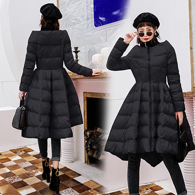 2019 New Woman Long Parker Style Large Size Jacket Fashion Cotton Coat Female Fur Collar Long Thick Parker Winter Coat Outerwear