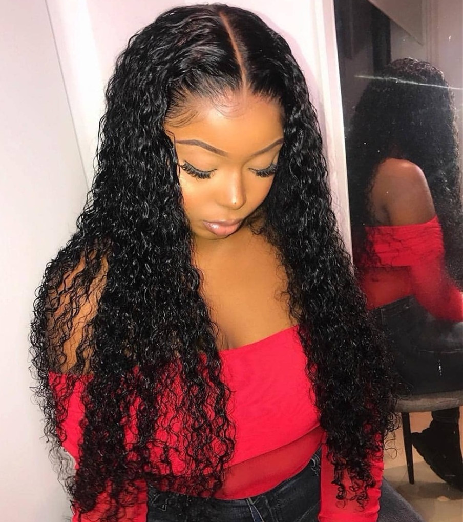Deep Wave 360 Lace Front Wigs Brazilian Hair Curly Laces Frontal Human Hairs Pre-Plucked full swiss hd Closure diva1 150%density