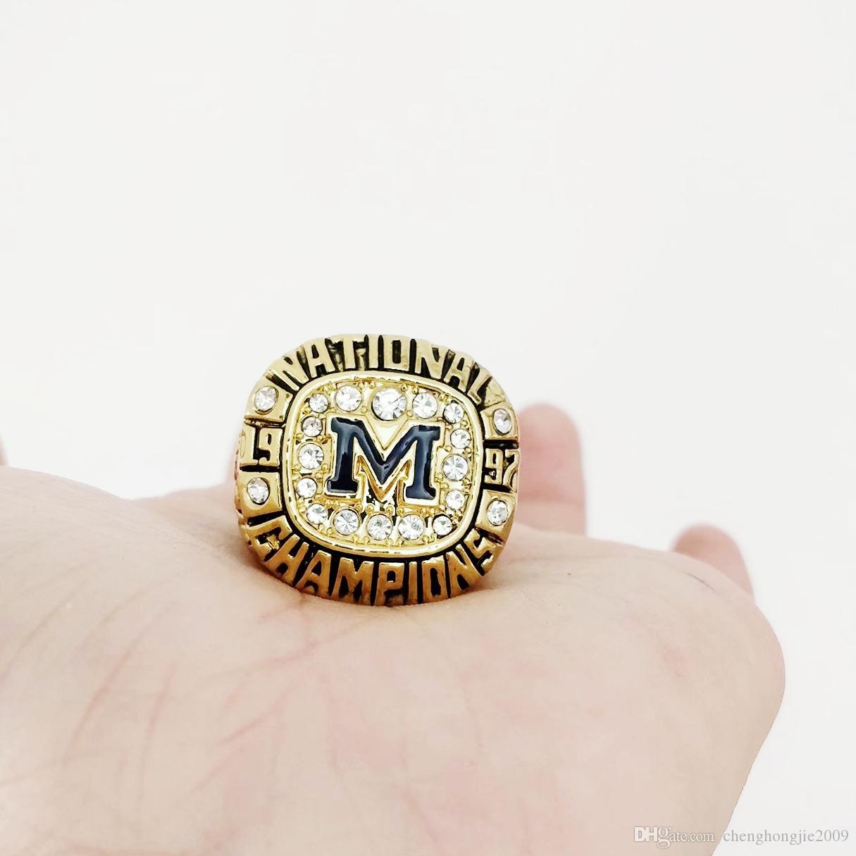 2019 wholesale 1997 Michigan Wolverines Football National Champions Ring TideHoliday gifts for friends, Golden;silver
2019 wholesale 1997 Michigan Wolverines Football National Champions Ring TideHoliday gifts for friends, Golden;silver
