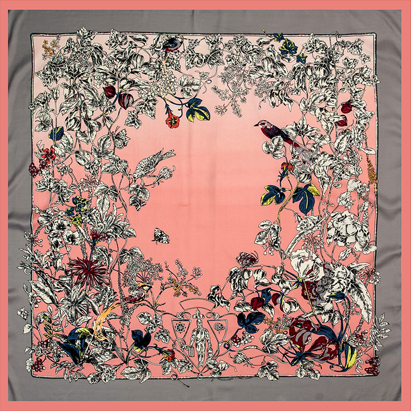 New Twill Silk Scarf Women Fashion Large Hijab Floral Birds Printing Square Scarves Shawls Wraps Female Scarf Bandana 130cm*130cm
New Twill Silk Scarf Women Fashion Large Hijab Floral Birds Printing Square Scarves Shawls Wraps Female Scarf Bandana 130cm*130cm