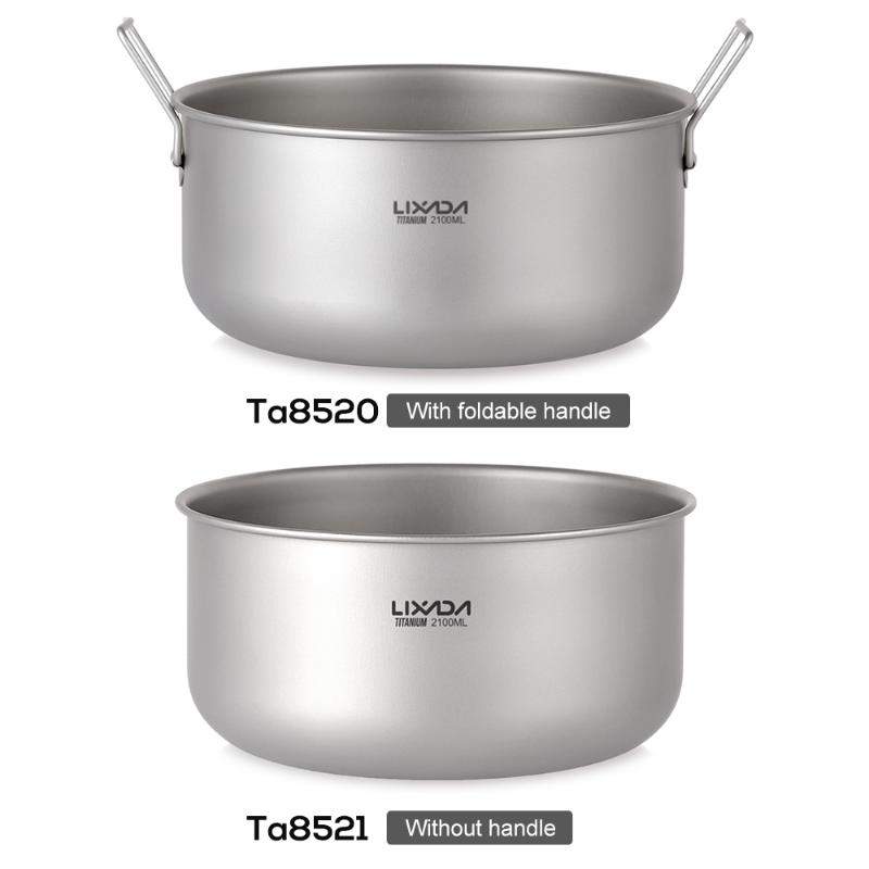 Lixada 2100ml Titanium Stockpot Soup Pot Pan Saucepan Home Kitchen Outdoor Camping Backpacking Titanium Cookware
Lixada 2100ml Titanium Stockpot Soup Pot Pan Saucepan Home Kitchen Outdoor Camping Backpacking Titanium Cookware