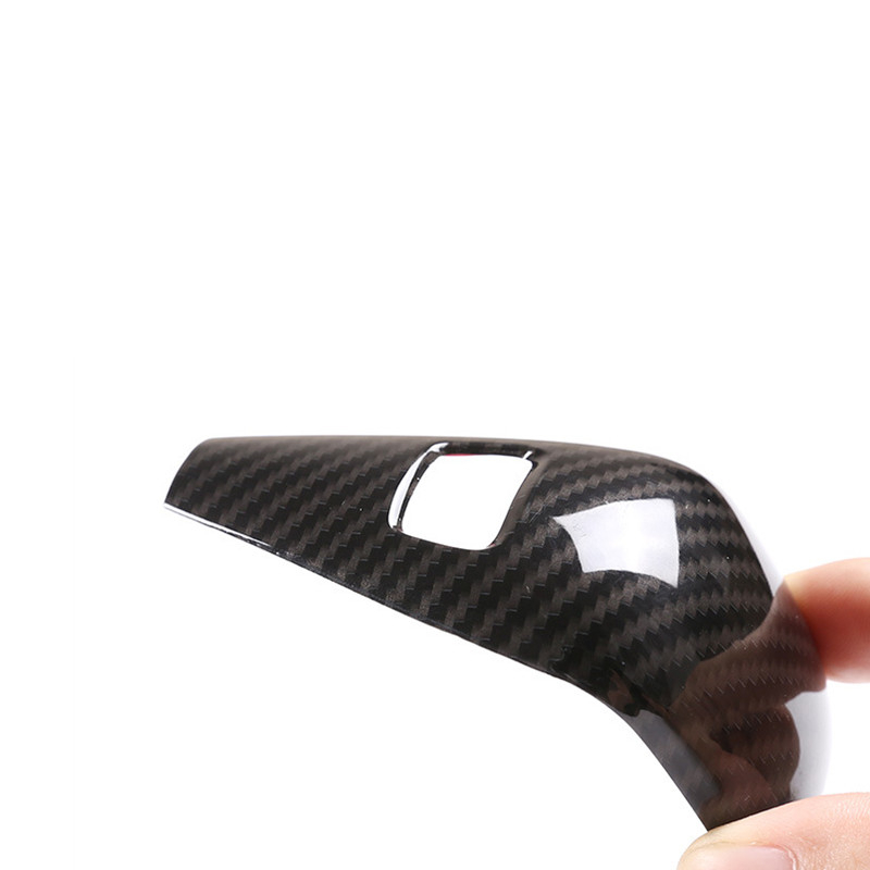 Carbon Fiber Style Gear Shift Handle Sleeve Button Cover Sticker For BMW 3 Series G20 G28 ABS Interior Accessories7810090
