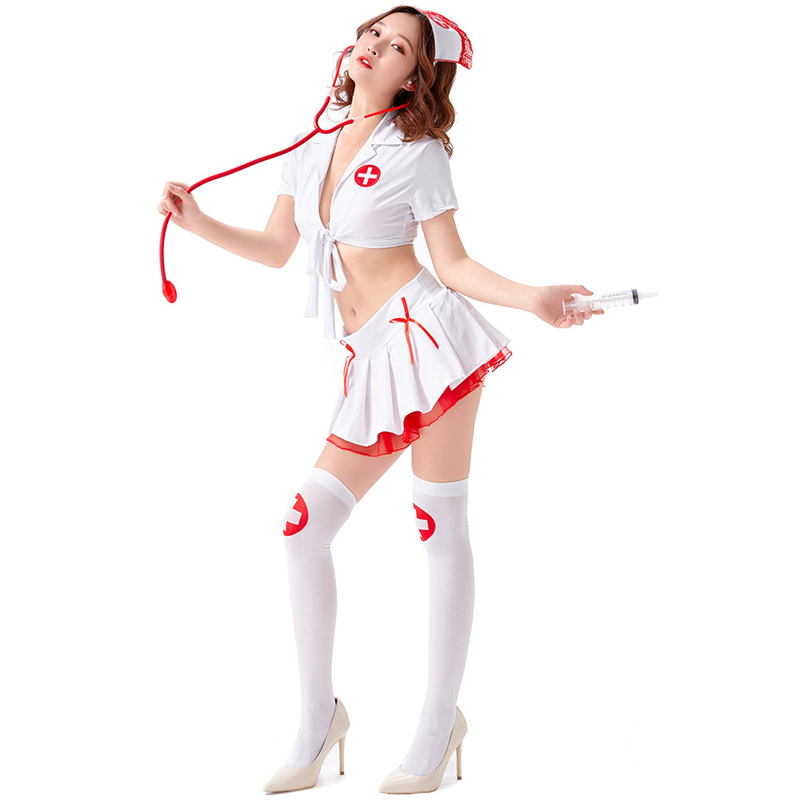 Halloween Pleated Skirt Cosplay Nurse Sexy Uniforms Sexy Costumes Women Sexy Products dress Underwear Role Play от DHgate WW