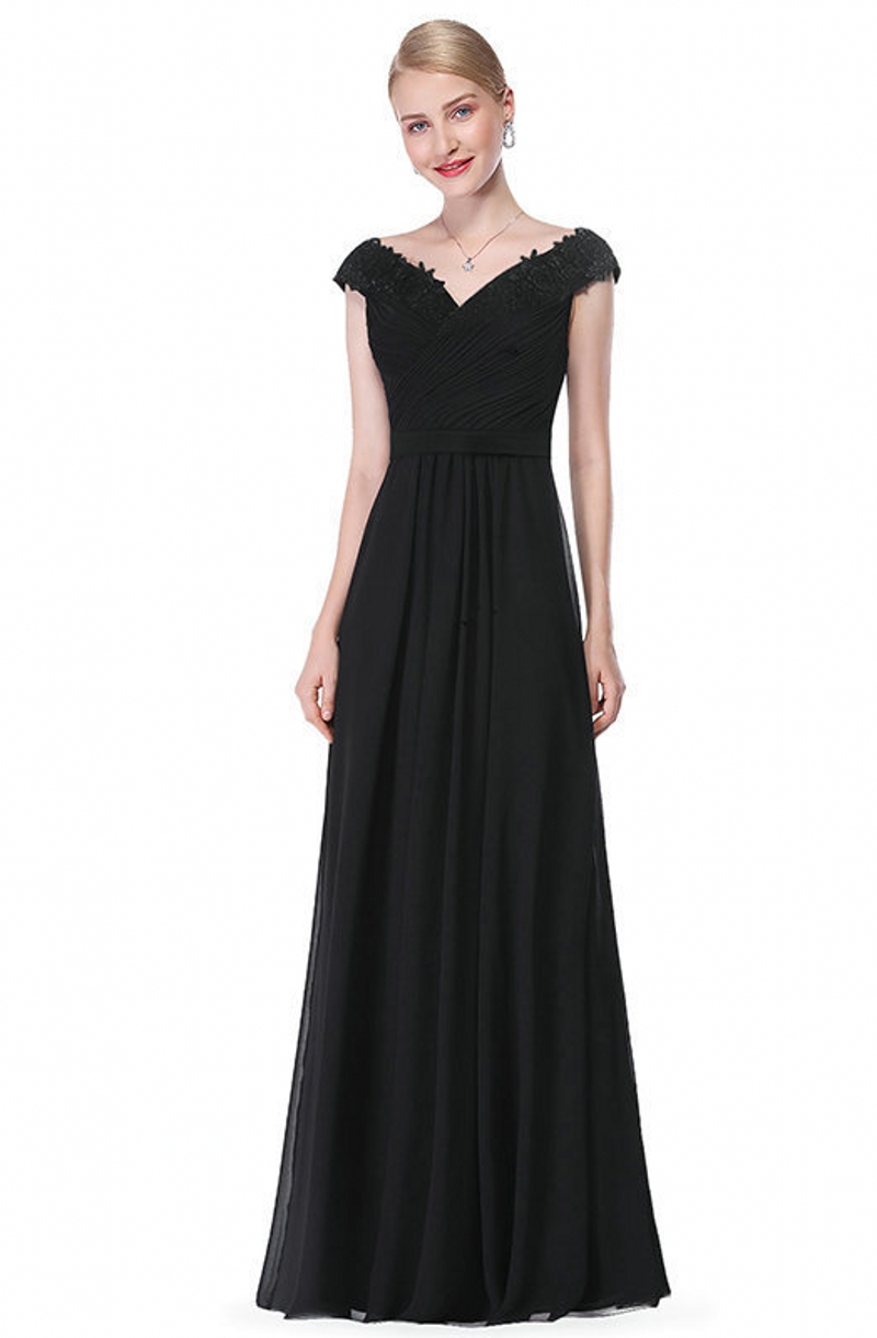 Wedding Party Gowns Plus Size Evening Dresses Women's Long Elegant V-neck Sleeveless A-line Chiffon Bridesmaid Dresses