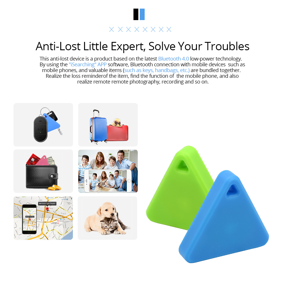 Hot Sale Key Finder Wallet Dog Cat kids GPS locator anti lost keychain Smart Search Bluetooth Tracker Tag itag Keyfinder