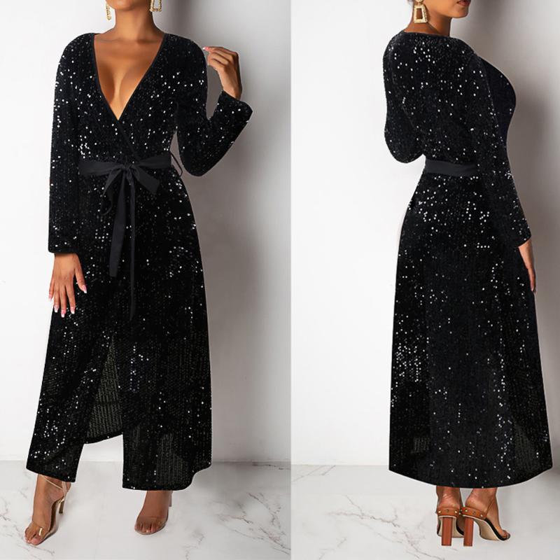 Women Long Sleeve Sequined Wrap Belt Slit Party Dress Shining Plus Size Vestidos Spring Fall Elegant Night Out Club Dress *
Women Long Sleeve Sequined Wrap Belt Slit Party Dress Shining Plus Size Vestidos Spring Fall Elegant Night Out Club Dress *