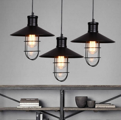 2021 pendant lights vintage style pendant lamps rounded metal lamp shade Kichler pendant lighting Linear Suspension Lighting black color