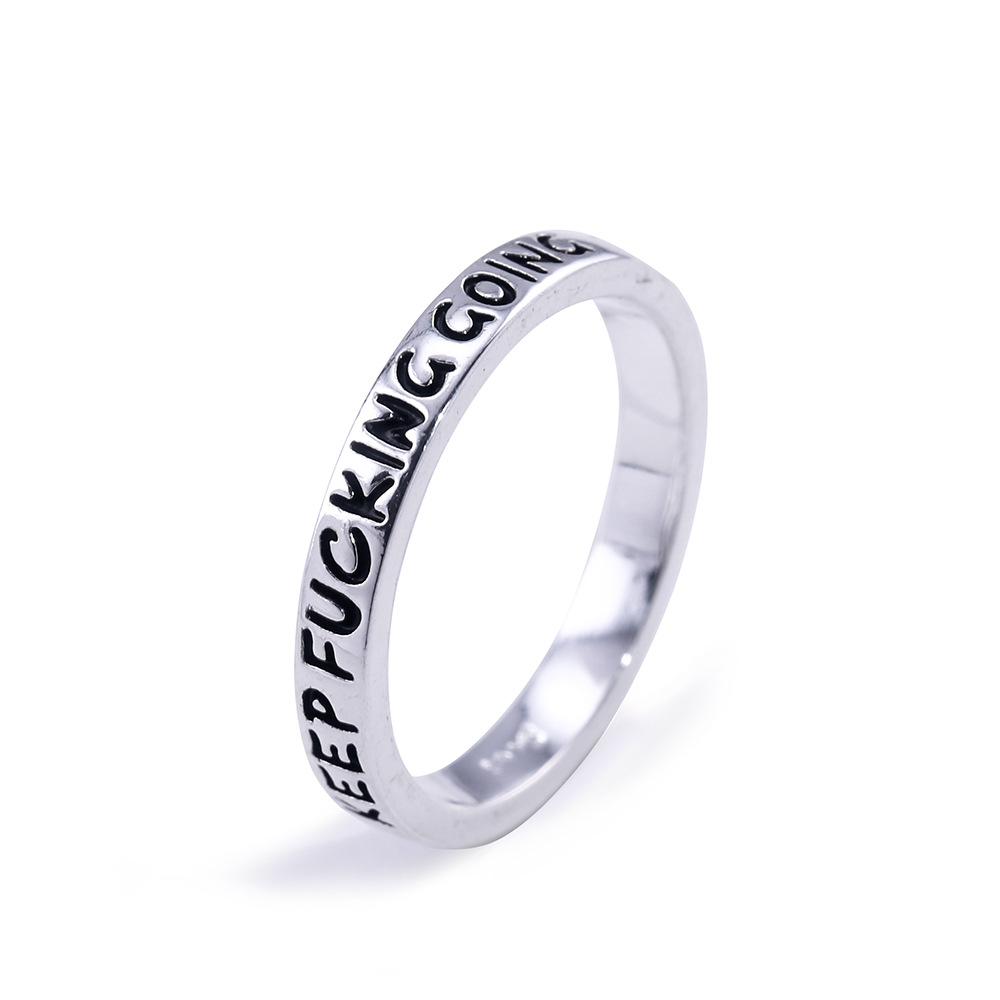 Fashion Personalized Inspirational Letter Ring Keep Fucking going 925 Silver Ring Gifts For Women size 6 7 8 9 10
Fashion Personalized Inspirational Letter Ring Keep Fucking going 925 Silver Ring Gifts For Women size 6 7 8 9 10